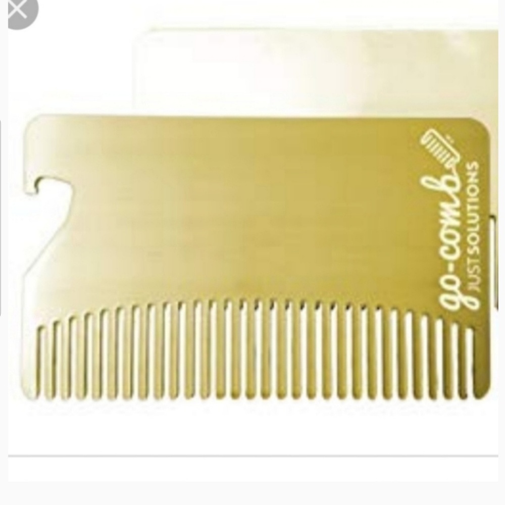 2X Gocomb stainless steel wallet hair beard travel - Picture 5 of 5